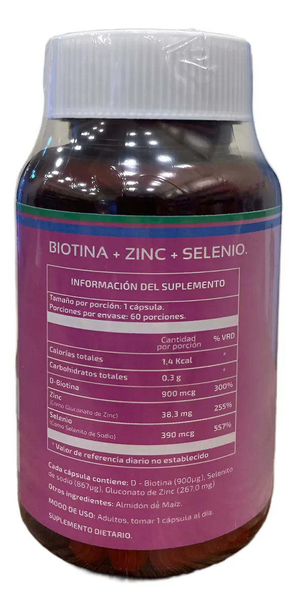 Biotina-caps-60-1.webp Biotina + Zinc NATURFAR – 60 cápsulas