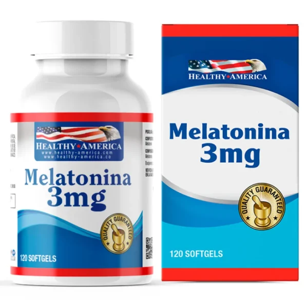 Melatonina 3 mg Healthy America – 120 tabletas/cápsulas blandas (HA)