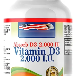 Vitamina D3 2000 IU Healthy America – 100 softgels