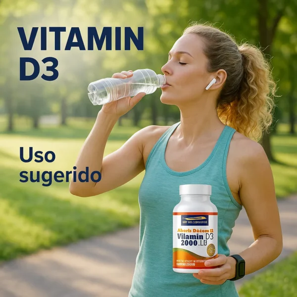 Vitamina D3 2000 IU Healthy America – 100 softgels
