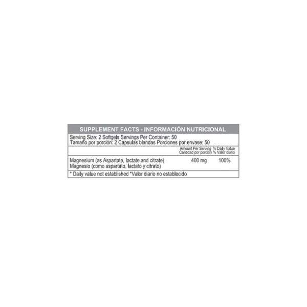 Super Magnesium 400 Mg 100Softgels Healthy America