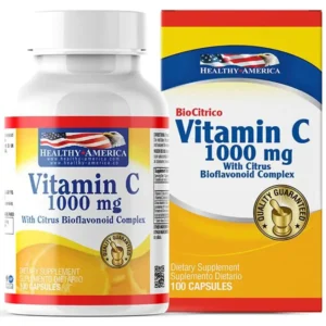 Vitamina C 1000 mg + Zinc Healthy America – 100 tabletas