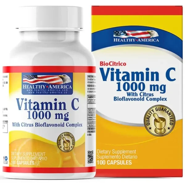 Vitamina C 1000 mg + Zinc Healthy America – 100 tabletas